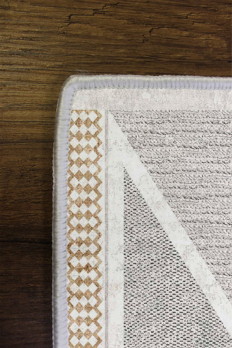 Conceptum W878 - Alfombra Beige, Dorado y Negro (80 x 120 cm)